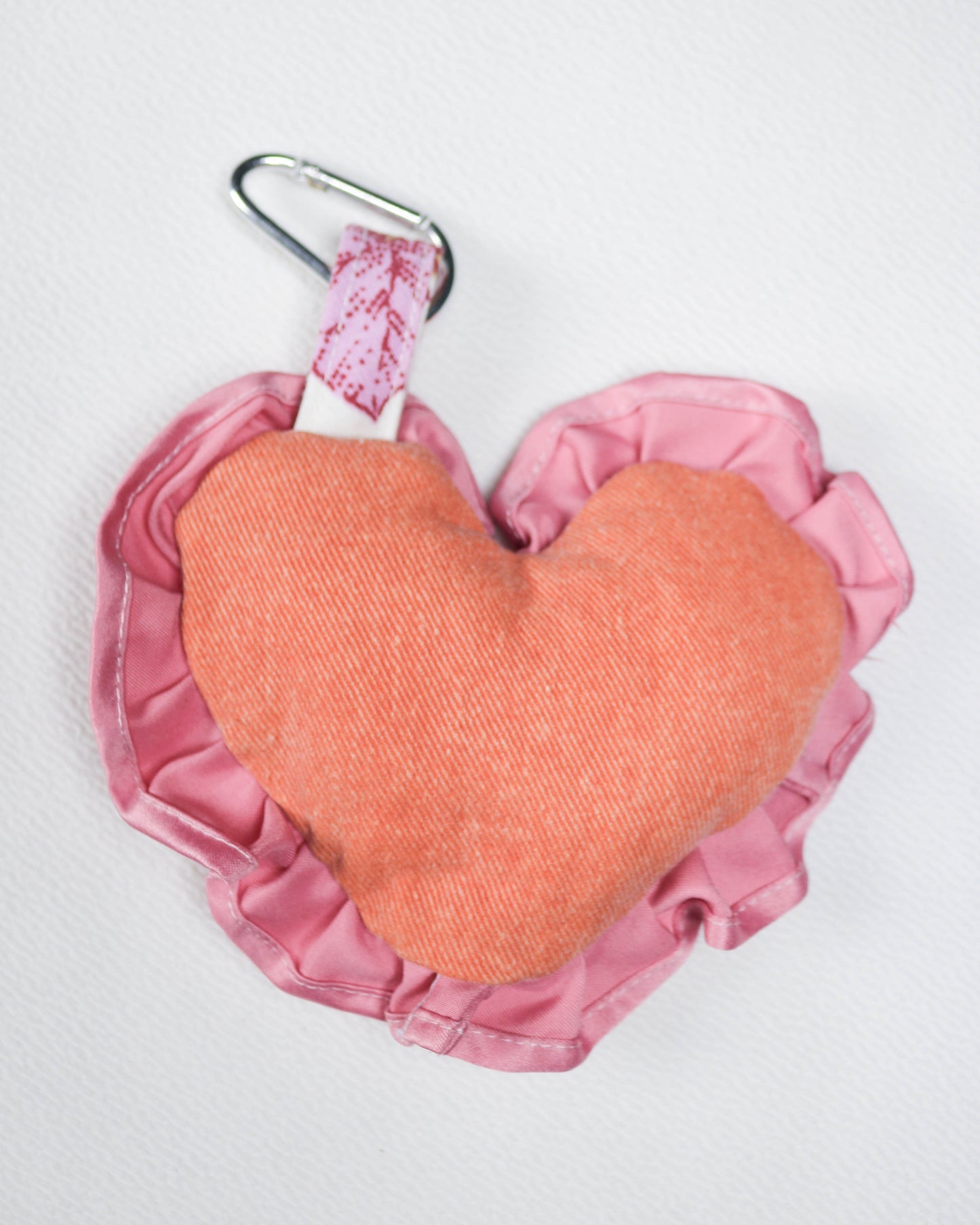 Bag charm - Peach and lilac vintage