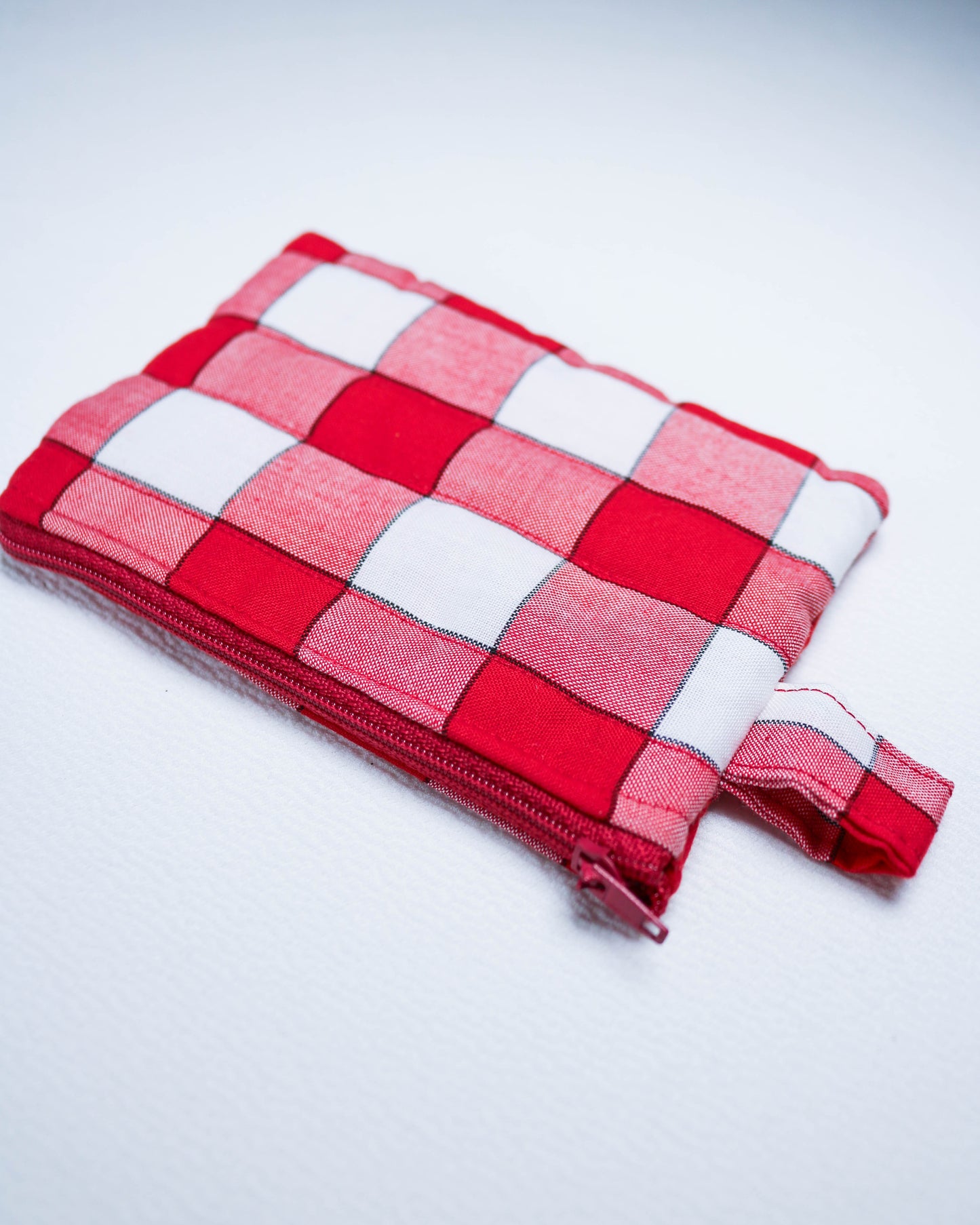 Purse in red gingham