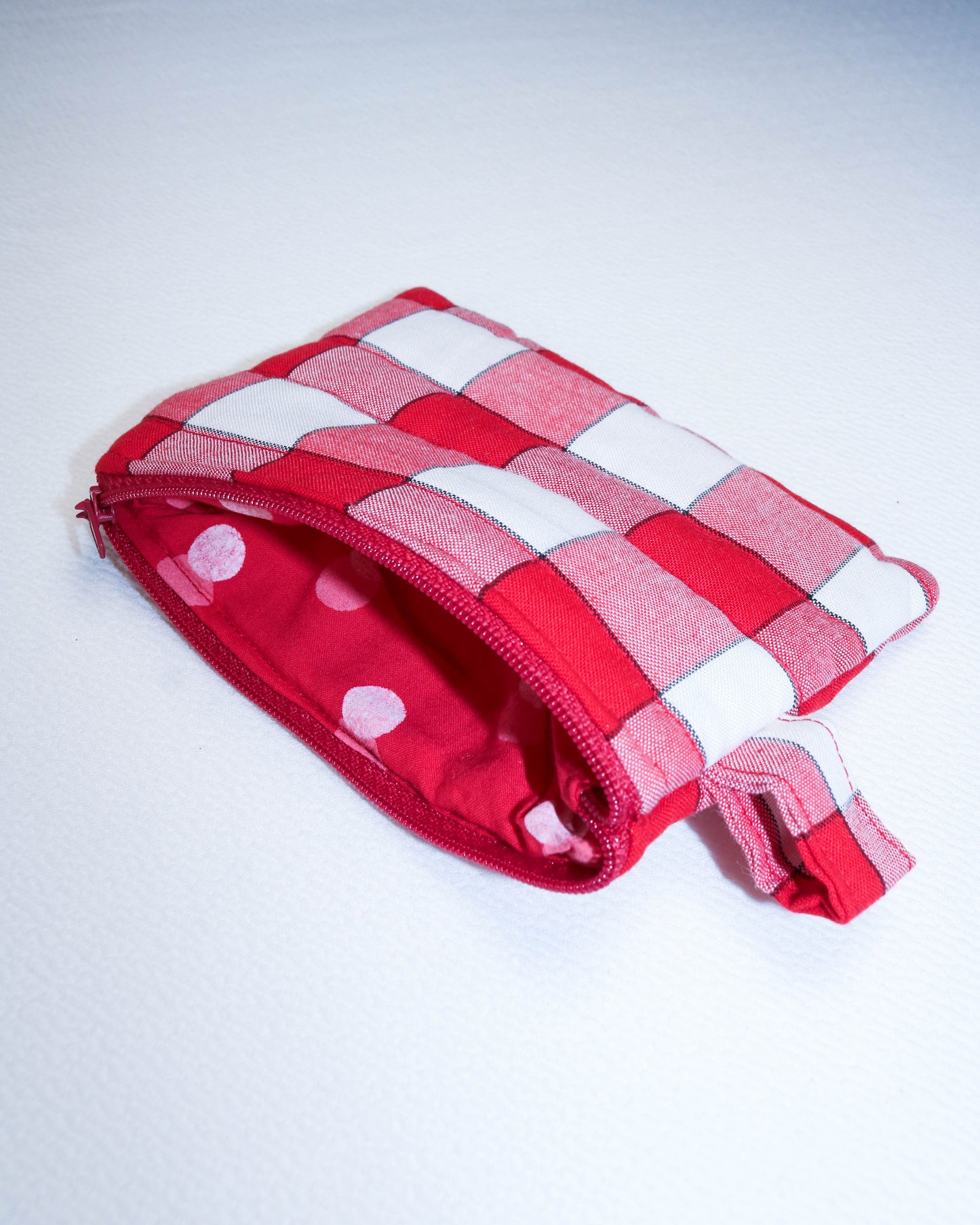 Purse in red gingham