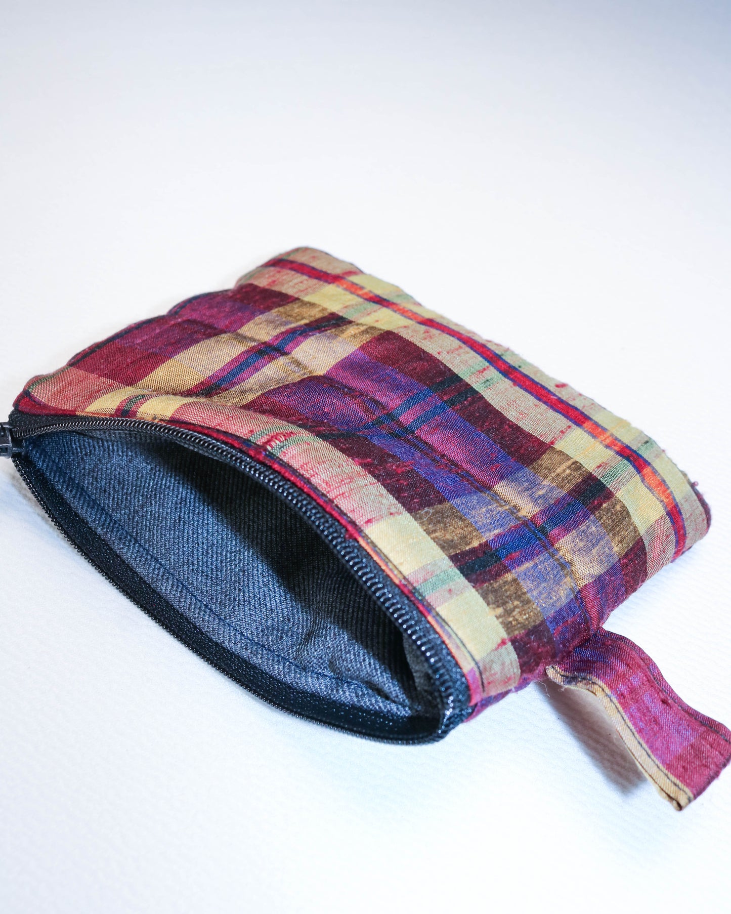 Purse in tartan taffeta