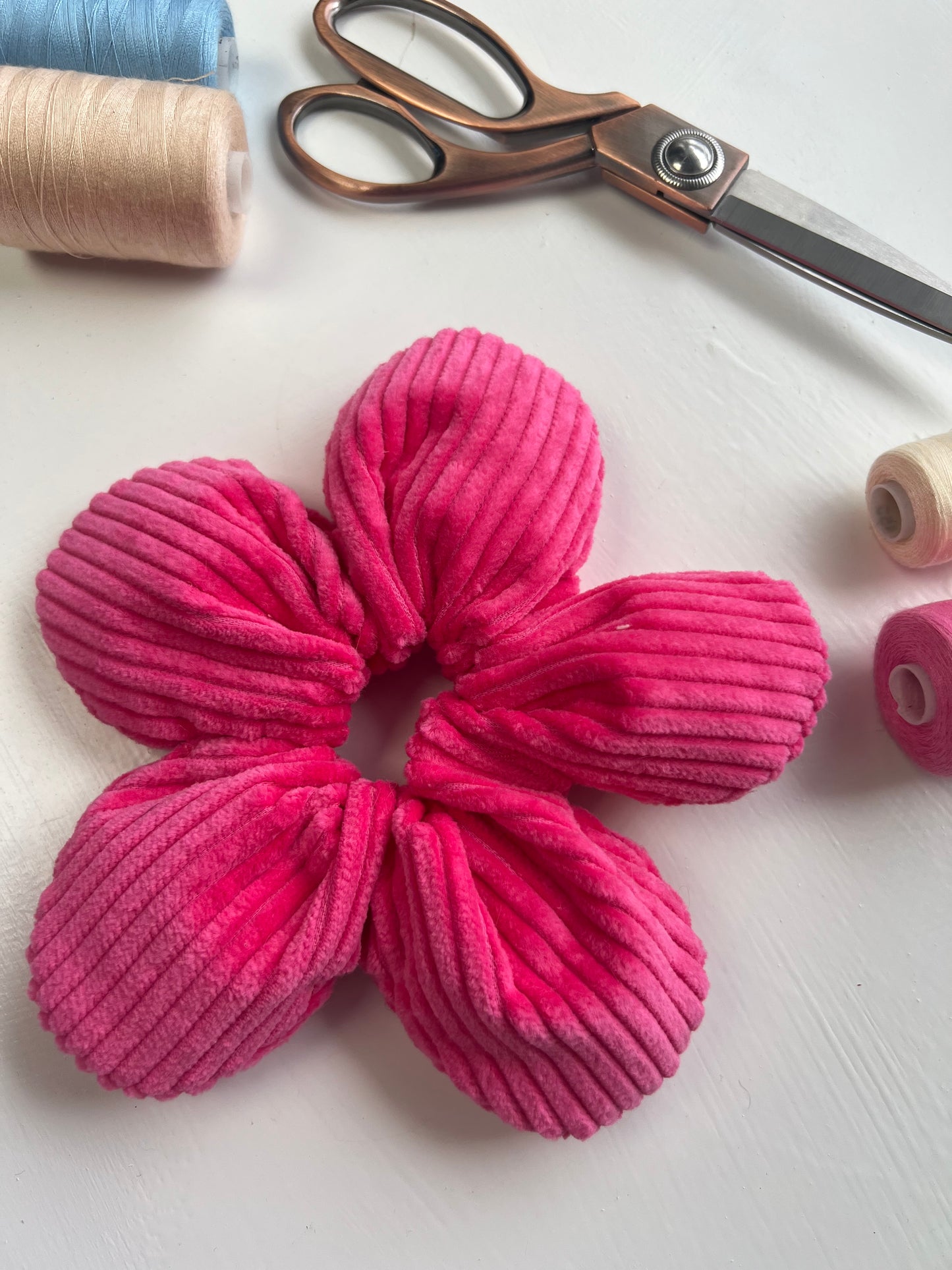 Pink Corduroy Oversize Scrunchie