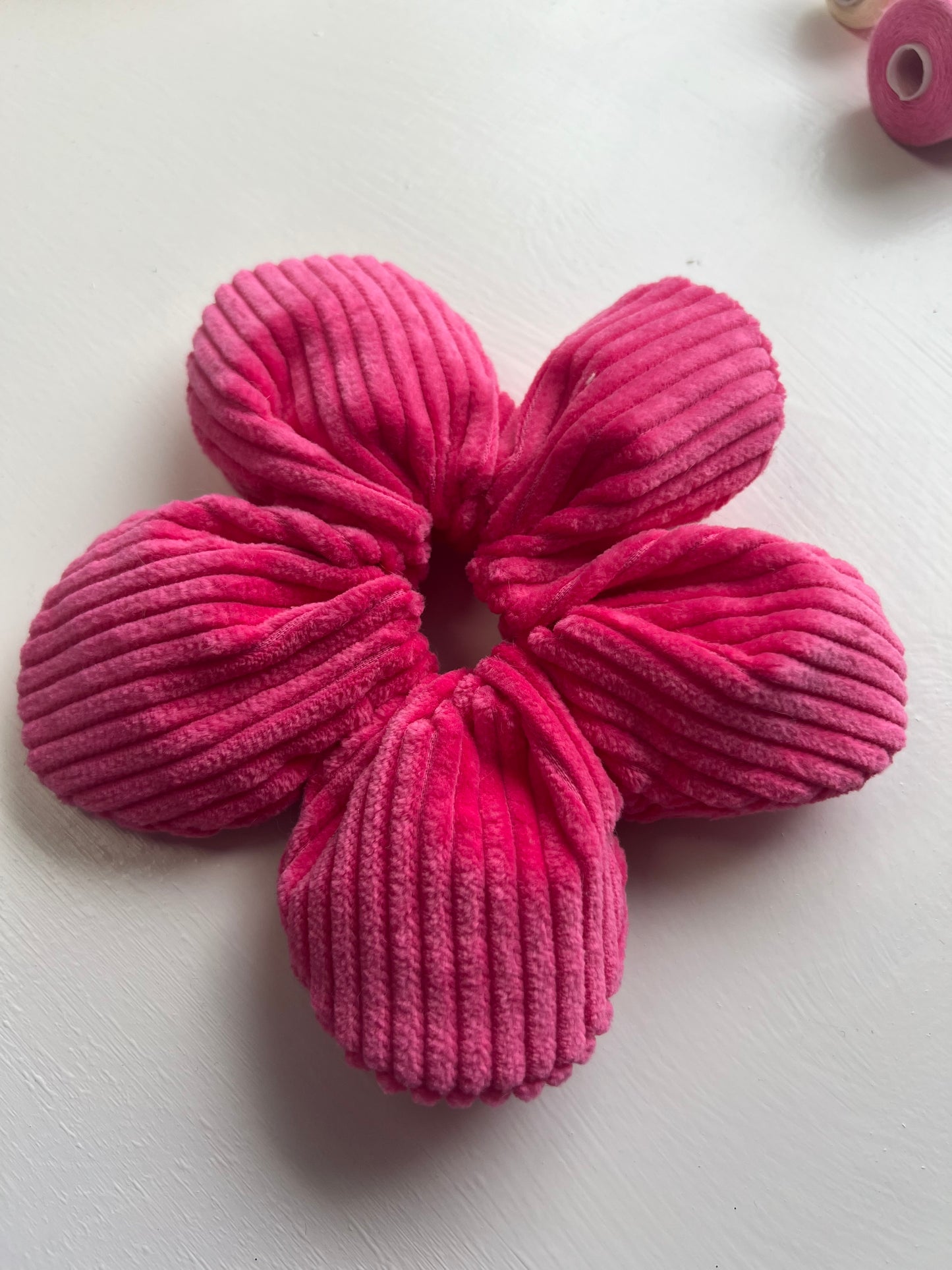 Pink Corduroy Oversize Scrunchie