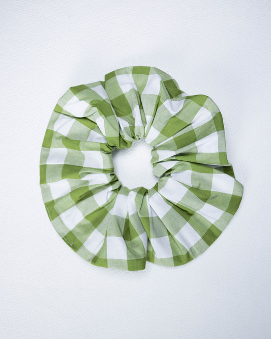 Scrunchie in green gingham