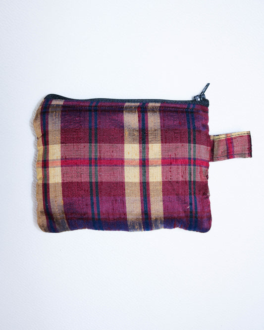Purse in tartan taffeta