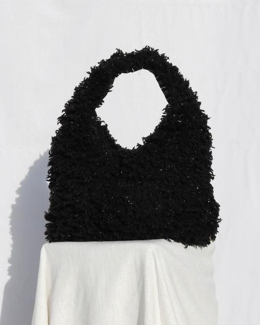 Sonia bag in black fluffy - Small