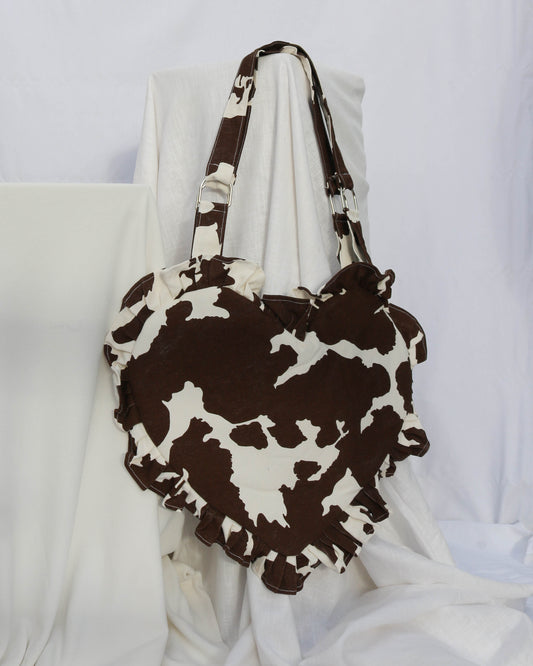 Lottie bag in cow print denim