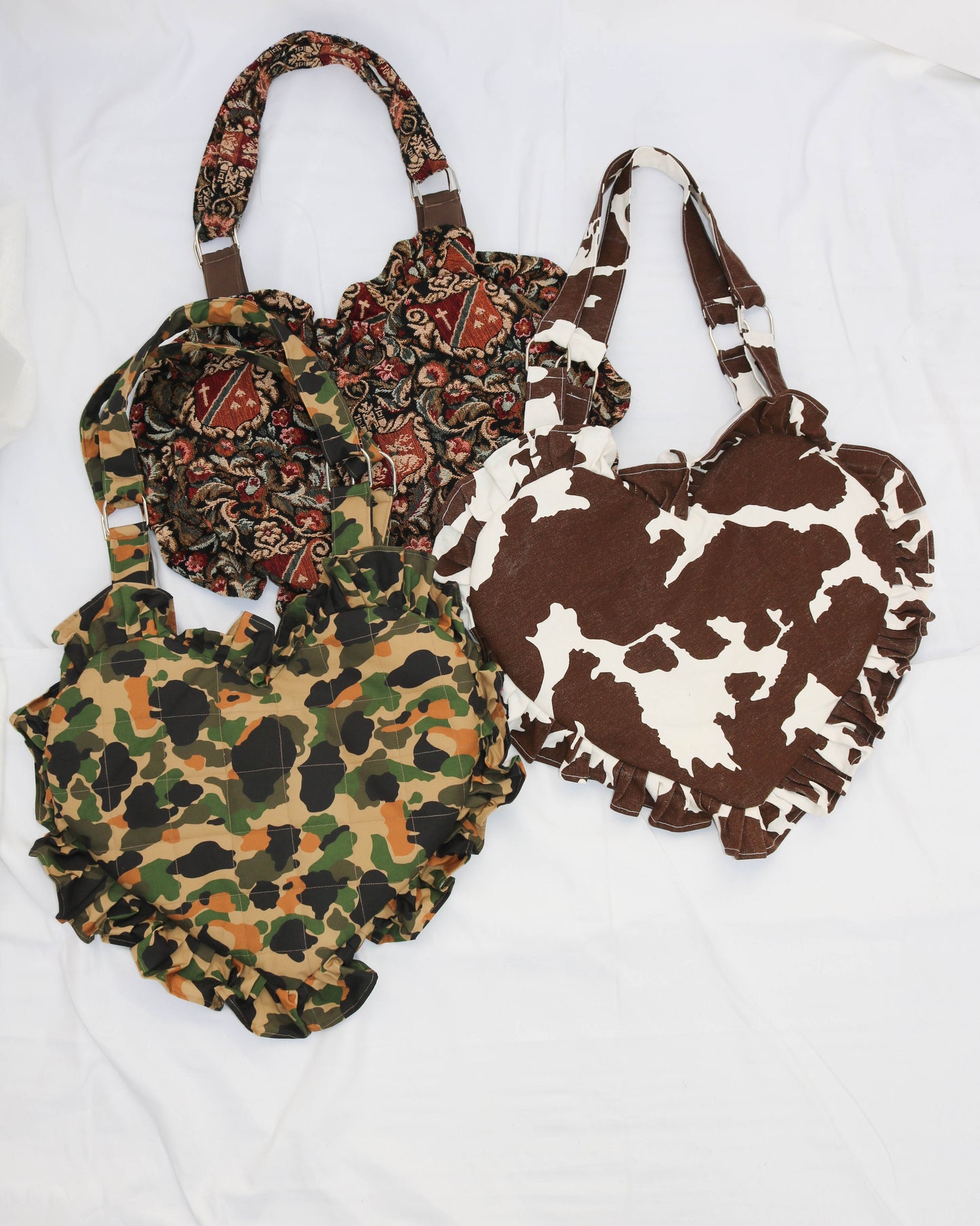 Lottie bag in cow print denim