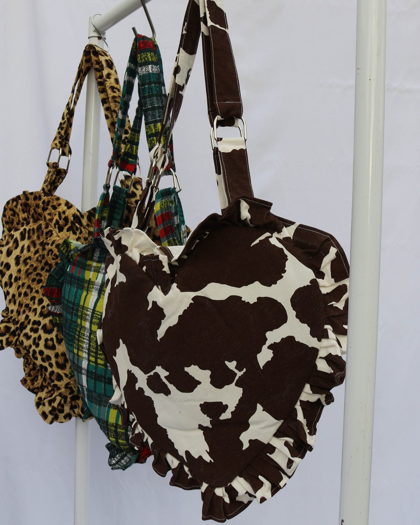 Lottie bag in cow print denim