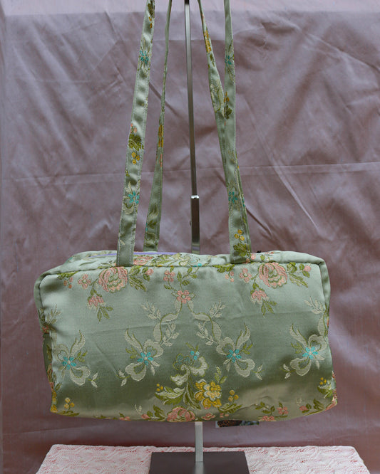 Pastel baroque quilted bowler bag