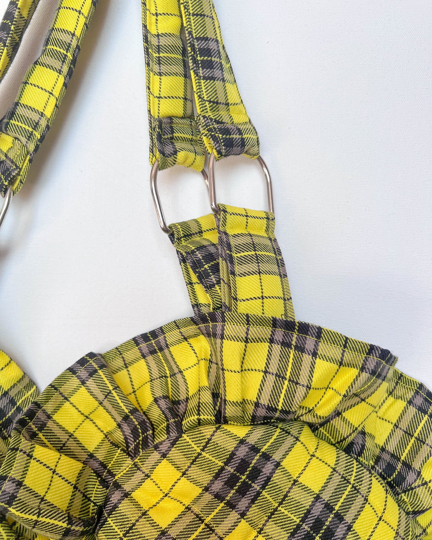 Lottie bag in yellow tartan