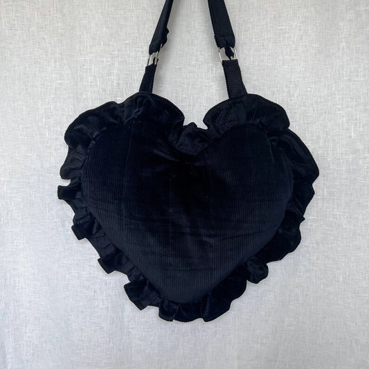 Lottie bag in black corduroy